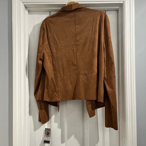 Sofia Vergara Women's Camel Moto Single-Breasted Jacket Size Large - Picture 5 of 9